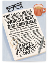 Breaking News Individual Father's Day Greeting Cards