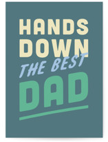 Hands Down Individual Father's Day Greeting Cards