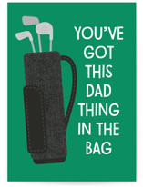 Golf Bag Individual Father's Day Greeting Cards
