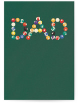 Pool Balls DAD Individual Father's Day Greeting Cards