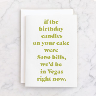 Vegas Individual Masculine Birthday Greeting Cards