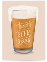 Happy Beer-thday Individual Masculine Birthday Greeting Cards