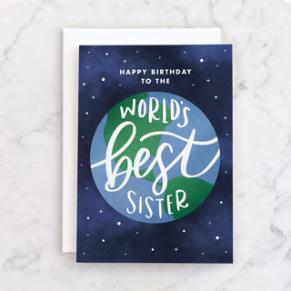 World's Best Sister Individual Feminine Birthday Greeting Cards