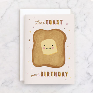 A Birthday Toast Individual Feminine Birthday Greeting Cards