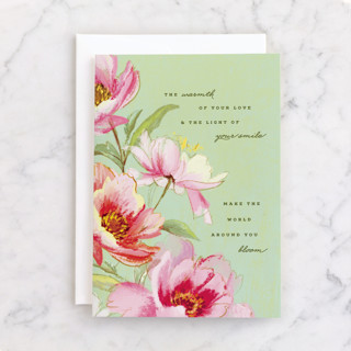 Peony Individual Feminine Birthday Greeting Cards