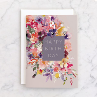 All the Flowers Individual Feminine Birthday Greeting Cards