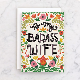 Badass Wife Individual Feminine Birthday Greeting Cards