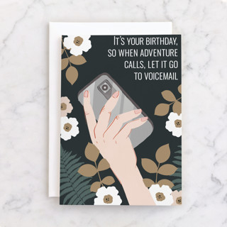 When Adventure Calls Individual Feminine Birthday Greeting Cards