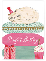 Purrfect Birthday Individual Feminine Birthday Greeting Cards