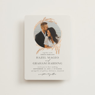 Locket Foil-Pressed Petite Wedding Invitations