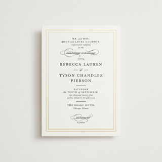 Eloquence Foil-Pressed Petite Wedding Invitations