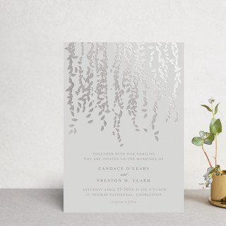 Cascade Foil-Pressed Petite Wedding Invitations