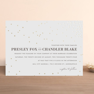 Thrilling Foil-Pressed Petite Wedding Invitations
