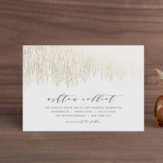 Sparkle + Shine Foil-Pressed Petite Wedding Invitations