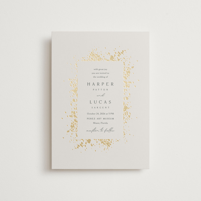 Sprinkle FoilPressed Petite Wedding Invitations by Kaydi Minted