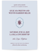 Modern Vintage Foil-Pressed Wedding Invitations