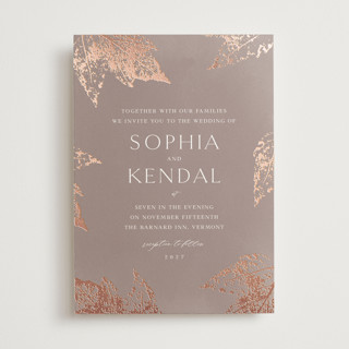 autumne Foil-Pressed Wedding Invitations