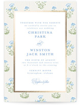 Patterned florals Foil-Pressed Wedding Invitations