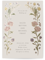 Parisian Garden Foil-Pressed Wedding Invitations