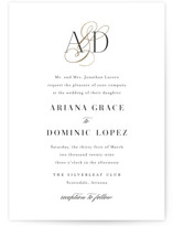 Gilded Ampersand Foil-Pressed Wedding Invitations
