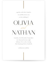 Aligned Foil-Pressed Wedding Invitations