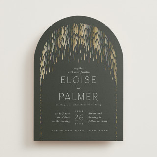 Fringe Foil-Pressed Wedding Invitations
