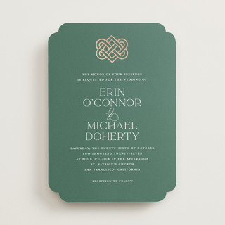 Celtic Love Knot Foil-Pressed Wedding Invitations