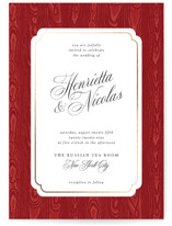 Moiré Foil-Pressed Wedding Invitations