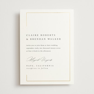 Gilded Border Foil-Pressed Wedding Invitations