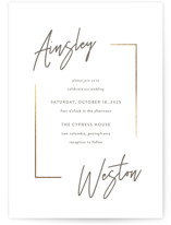 Balanced Foil-Pressed Wedding Invitations