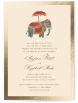 Indian Elephant Foil-Pressed Wedding Invitations