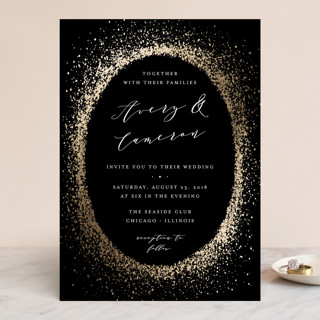 Sprinkling Foil-Pressed Wedding Invitations