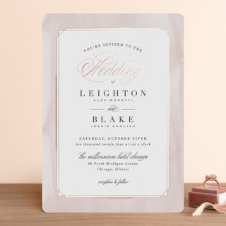 Forever Elegant Foil-Pressed Wedding Invitations