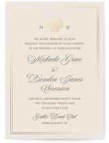 Seaside Foil-Pressed Wedding Invitations