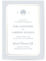 Seashore Foil-Pressed Wedding Invitations