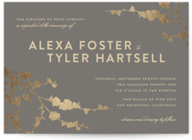 In Bloom Foil-Pressed Wedding Invitations