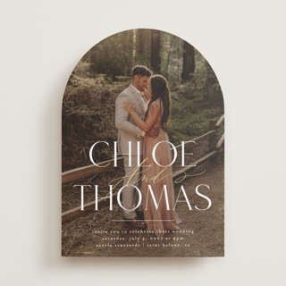 Overlay Foil-Pressed Wedding Invitations