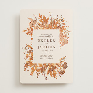 Wedding in Aspen Foil-Pressed Wedding Invitations