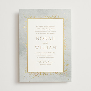 Effervescent Foil-Pressed Wedding Invitations