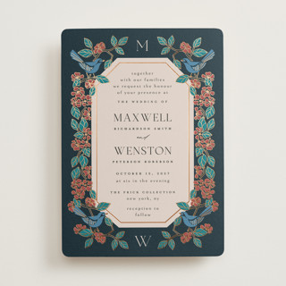 Wedding birds Foil-Pressed Wedding Invitations