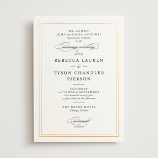 Eloquence Foil-Pressed Wedding Invitations