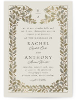 Vine Wrap Foil-Pressed Wedding Invitations
