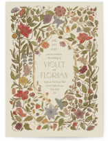 Radiant Botany Foil-Pressed Wedding Invitations
