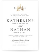 Gilded Forest Foil-Pressed Wedding Invitations