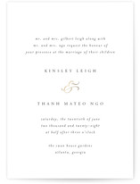 You & Me Foil-Pressed Wedding Invitations