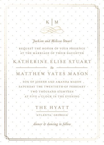 A Glamorous Affair Foil Pressed Wedding Invitations By Kristen Smith Minted