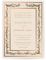 Blooming Vine Foil-Pressed Wedding Invitations