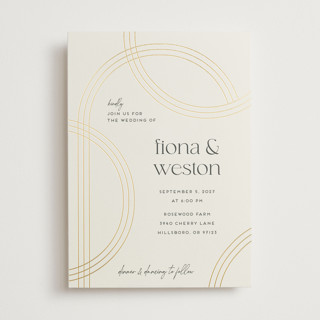 Curves Foil-Pressed Wedding Invitations