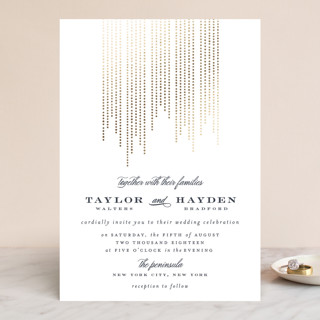 Sparkle Foil-Pressed Wedding Invitations