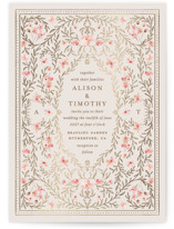 Victorian Foil-Pressed Wedding Invitations